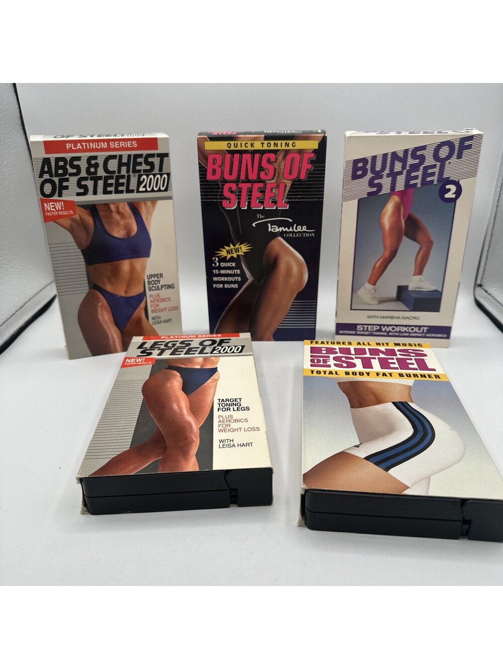Buns Of Steel Legs Of Steel Abs Of Steel VHS Workout Exercise Videos-Set of 5
